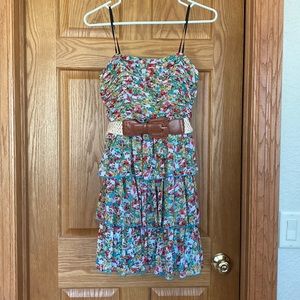 Strapless floral dress for juniors!